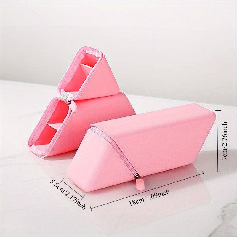 Expandable Pencil Cup, Foldable Silicone Pen Holder for Desk, Portable Organizer Gift for Teachers & Students