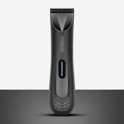 Men Waterproof Pubic Hair Trimmer, Electric Groin Groomer, Replaceable Ceramic Blade