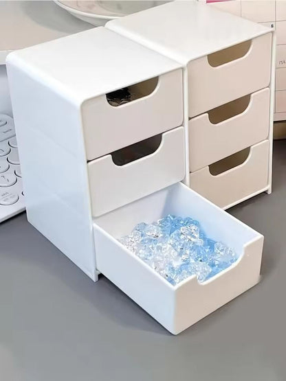 Mini Desktop Jewelry and Cosmetic Organizer with Drawers