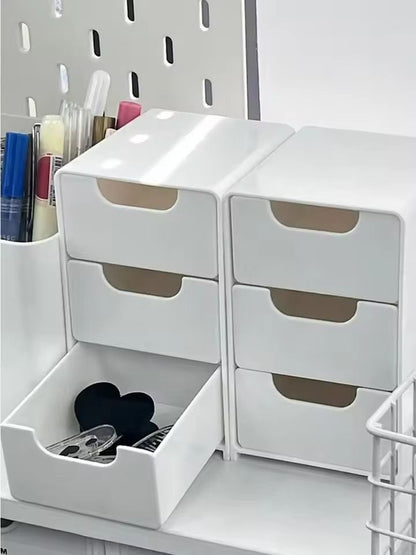 Mini Desktop Jewelry and Cosmetic Organizer with Drawers