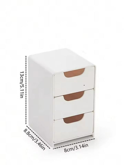 Mini Desktop Jewelry and Cosmetic Organizer with Drawers
