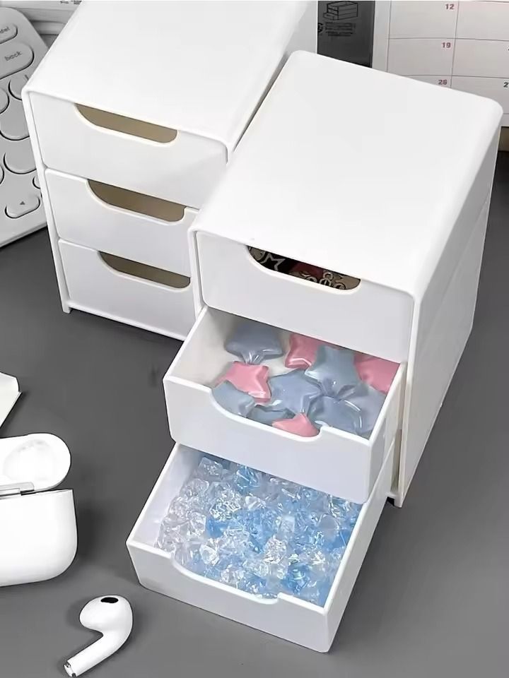 Mini Desktop Jewelry and Cosmetic Organizer with Drawers