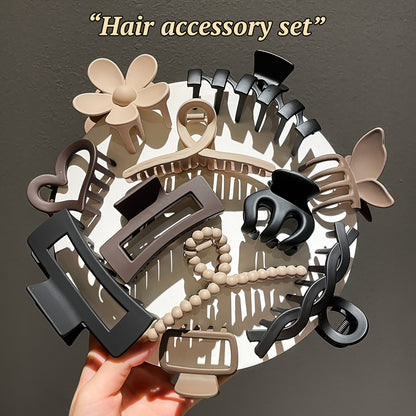 Back Head Hair Shark Clip, Women's High-end Frosted Clip Set, Headwear for Women