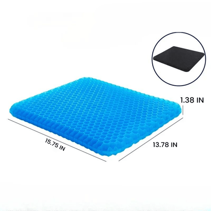 Double Thick Gel Seat Cushion for Pressure Relief and Cooling Comfort