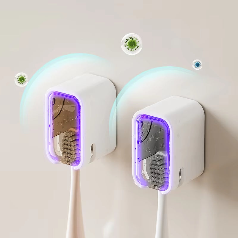 Toothbrush Storage Rack, Wall Mounted Bathroom Organizer, Punch Free Toothbrush Hook, Toilet Rack Holder