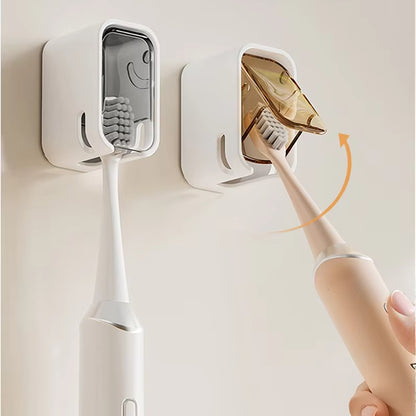 Toothbrush Storage Rack, Wall Mounted Bathroom Organizer, Punch Free Toothbrush Hook, Toilet Rack Holder