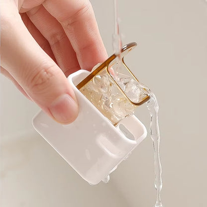 Toothbrush Storage Rack, Wall Mounted Bathroom Organizer, Punch Free Toothbrush Hook, Toilet Rack Holder