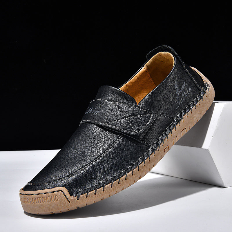 Lightweight Men's Slip On Loafers Soft Leather Non Slip Casual Driving Shoes Fashion Sneakers
