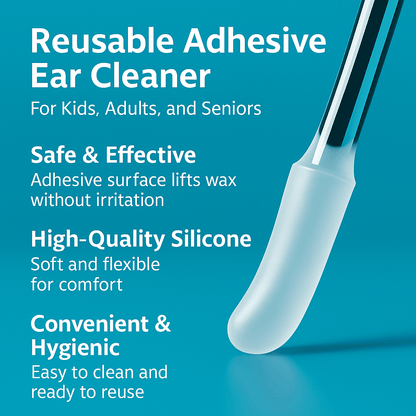 Professional Disposable Silicone Ear Wax Remover Sticky Ear Pick, Reusable Adhesive Ear Cleaner for Kids, Adults