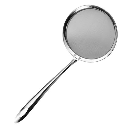 Stainless Steel Fine Mesh Skimmer Spoon – Fat, Grease and Foam Strainer for Soups and Cooking