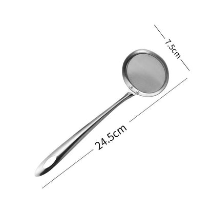 Stainless Steel Fine Mesh Skimmer Spoon – Fat, Grease and Foam Strainer for Soups and Cooking