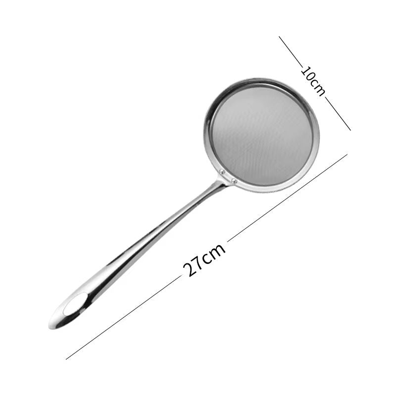 Stainless Steel Fine Mesh Skimmer Spoon – Fat, Grease and Foam Strainer for Soups and Cooking