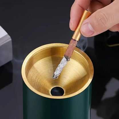 Smokeless Spill-Proof Stainless Steel Ashtray