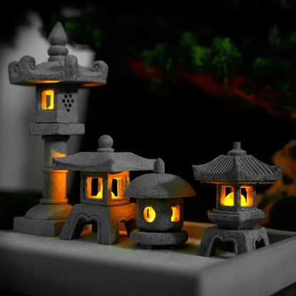 Pagoda Lantern Garden Statue – Zen Landscape Decor for Yard, Bonsai & Aquariums