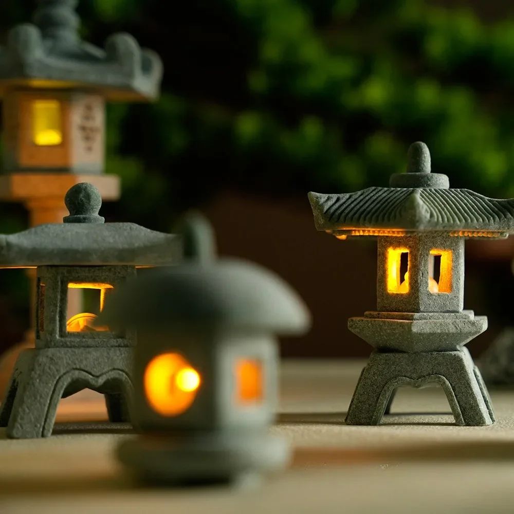 Pagoda Lantern Garden Statue – Zen Landscape Decor for Yard, Bonsai & Aquariums