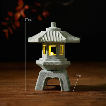 Pagoda Lantern Garden Statue – Zen Landscape Decor for Yard, Bonsai & Aquariums