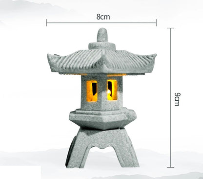 Pagoda Lantern Garden Statue – Zen Landscape Decor for Yard, Bonsai & Aquariums