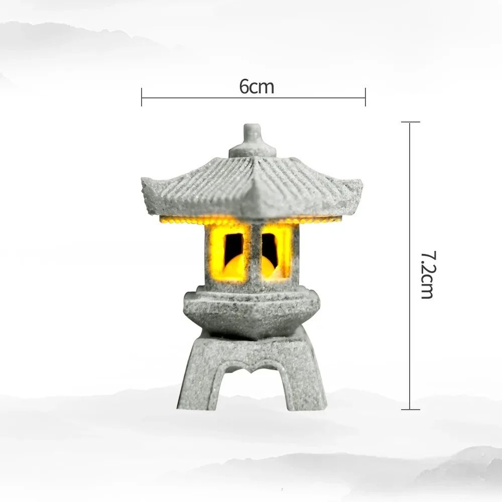 Pagoda Lantern Garden Statue – Zen Landscape Decor for Yard, Bonsai & Aquariums