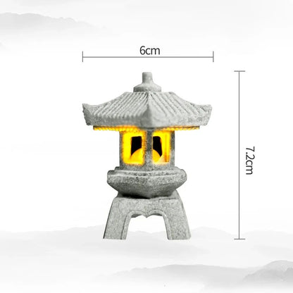 Pagoda Lantern Garden Statue – Zen Landscape Decor for Yard, Bonsai & Aquariums