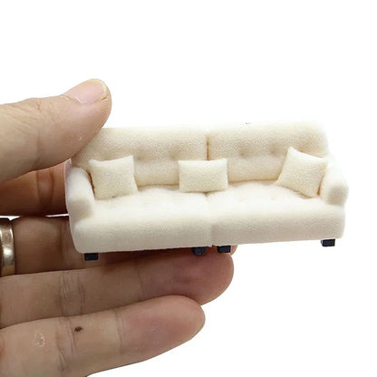 Miniature Living Room Sofa Toy for Dollhouse Accessories