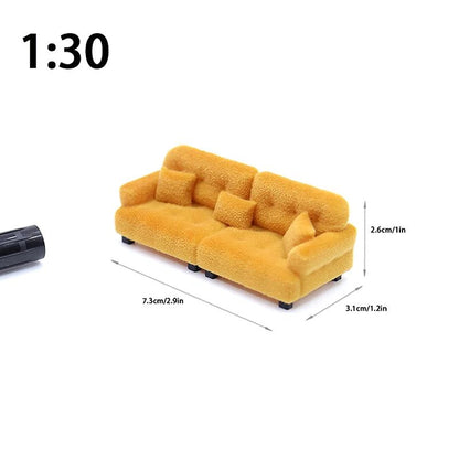 Miniature Living Room Sofa Toy for Dollhouse Accessories