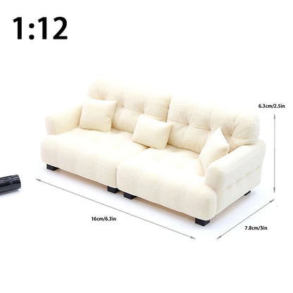 Miniature Living Room Sofa Toy for Dollhouse Accessories
