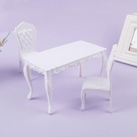 1 6 Scale Mini Dining Table and Chairs Set for BJD Dolls