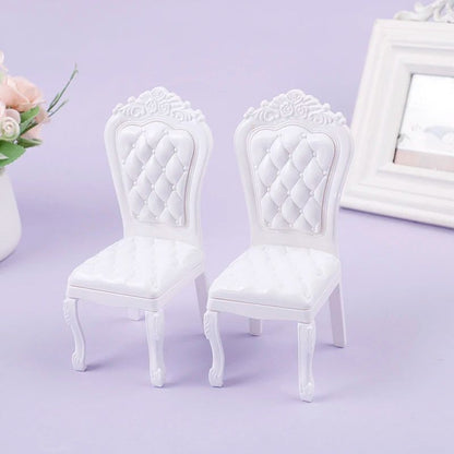 1 6 Scale Mini Dining Table and Chairs Set for BJD Dolls