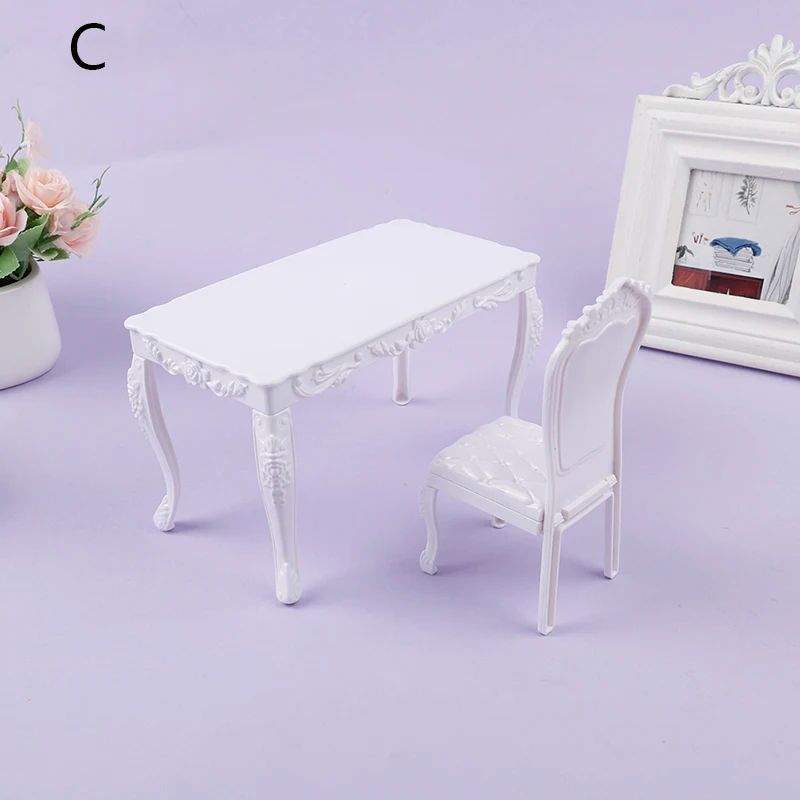 1 6 Scale Mini Dining Table and Chairs Set for BJD Dolls