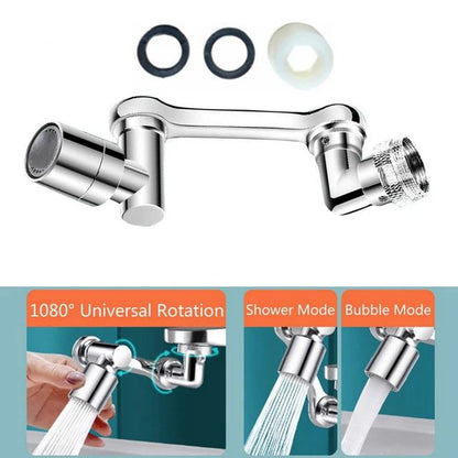 SmartFlow 1080° Rotating Faucet Extender - Dual-Mode Kitchen & Bathroom Sprayer