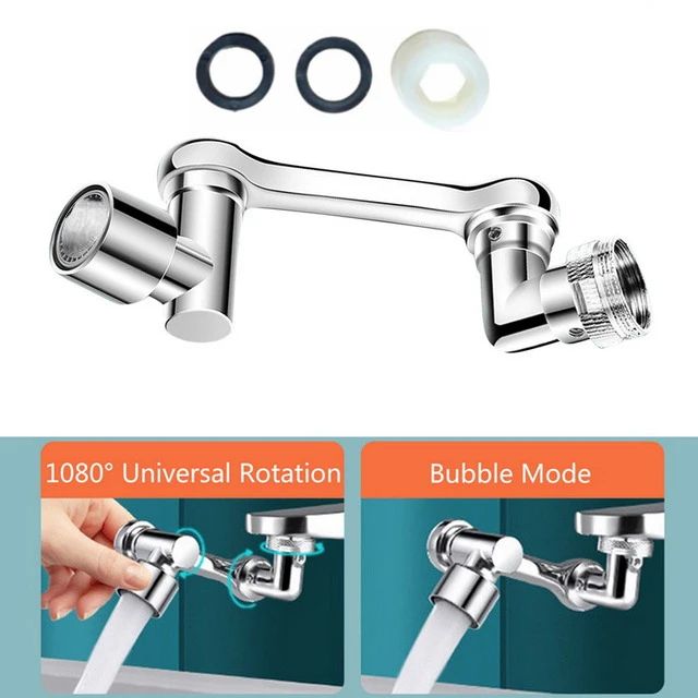 SmartFlow 1080° Rotating Faucet Extender - Dual-Mode Kitchen & Bathroom Sprayer