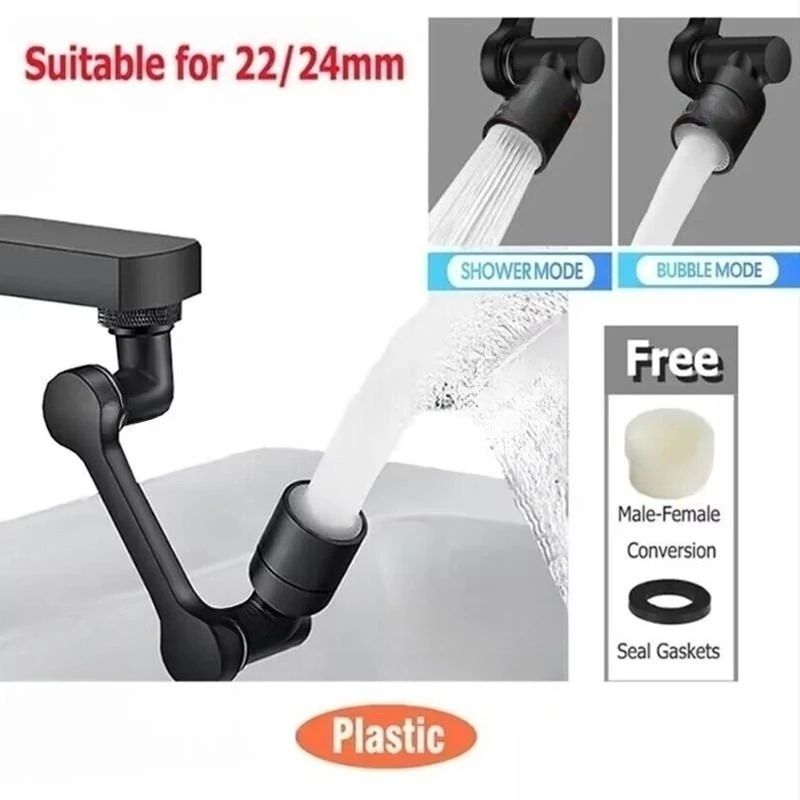 SmartFlow 1080° Rotating Faucet Extender - Dual-Mode Kitchen & Bathroom Sprayer