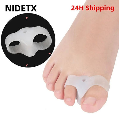Silicone Two Hole Toe Separator Gel Foot Protector for Bunion Support