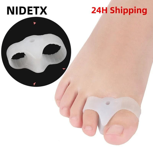 Silicone Two Hole Toe Separator Gel Foot Protector for Bunion Support