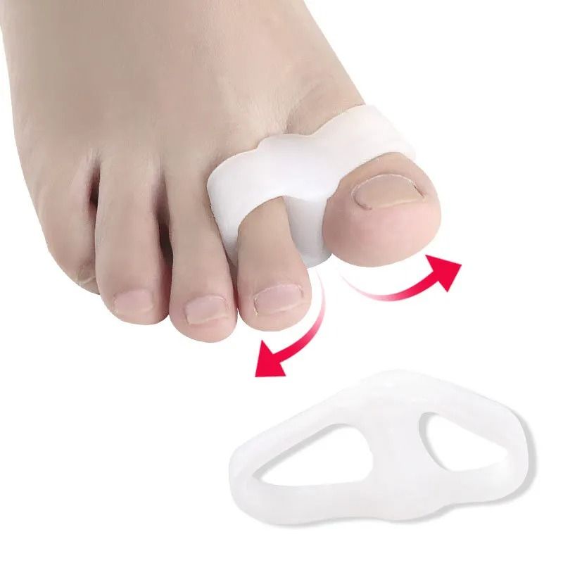 Silicone Two Hole Toe Separator Gel Foot Protector for Bunion Support