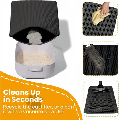 Cat Litter Mat Double Layer Pet Non Slip Waterproof Litter Trap Mat