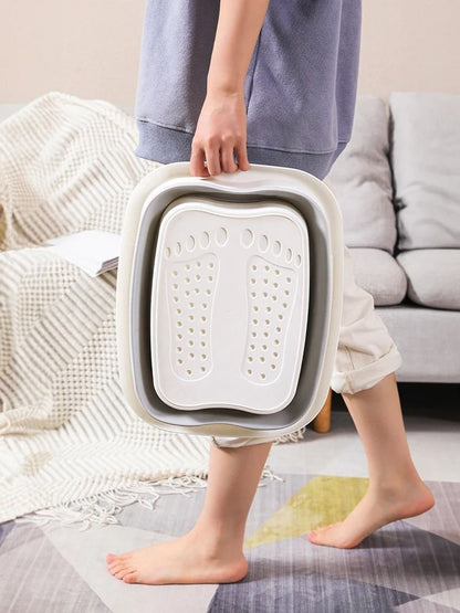 Foldable Footbath Massage Bucket Folding Basin for Spa and Pedicure Use