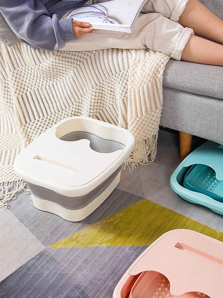 Foldable Footbath Massage Bucket Folding Basin for Spa and Pedicure Use