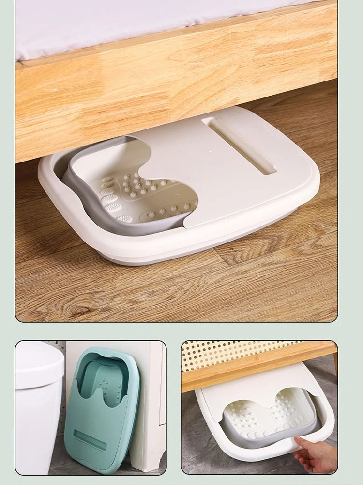 Foldable Footbath Massage Bucket Folding Basin for Spa and Pedicure Use