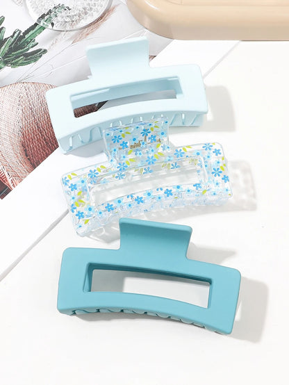Medium Hair Claw Clips Strong Hold Matte Square Clips for Women and Girls