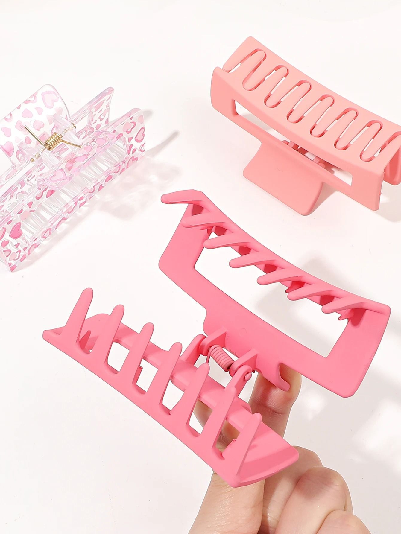 Medium Hair Claw Clips Strong Hold Matte Square Clips for Women and Girls