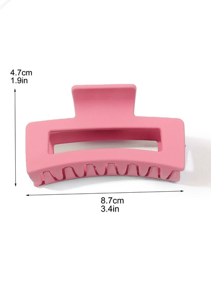 Medium Hair Claw Clips Strong Hold Matte Square Clips for Women and Girls