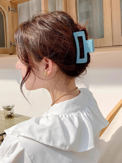 Medium Hair Claw Clips Strong Hold Matte Square Clips for Women and Girls