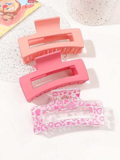 Medium Hair Claw Clips Strong Hold Matte Square Clips for Women and Girls