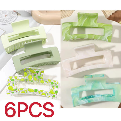 Medium Hair Claw Clips Strong Hold Matte Square Clips for Women and Girls