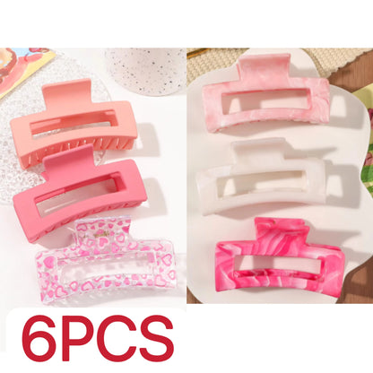 Medium Hair Claw Clips Strong Hold Matte Square Clips for Women and Girls