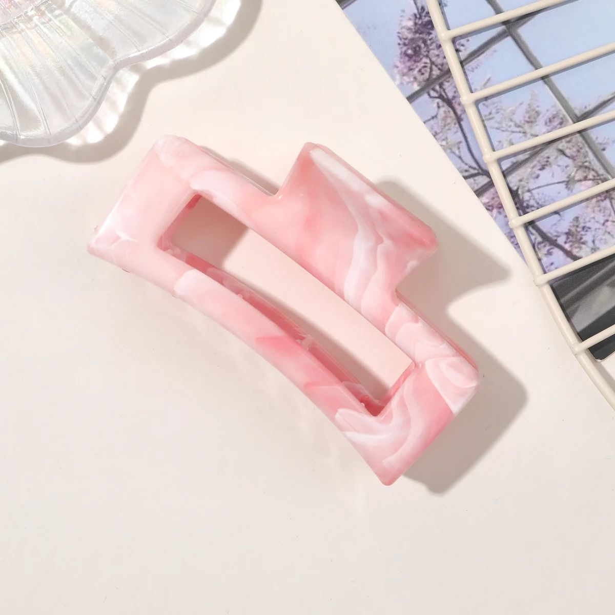 Medium Hair Claw Clips Strong Hold Matte Square Clips for Women and Girls