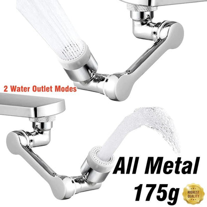 Universal 1080° Rotation Metal Faucet Sprayer Head - Kitchen & Bathroom Extender Nozzle