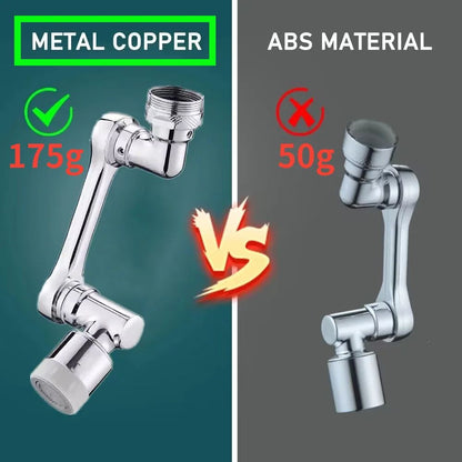 Universal 1080° Rotation Metal Faucet Sprayer Head - Kitchen & Bathroom Extender Nozzle