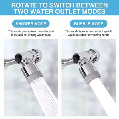 Universal 1080° Rotation Metal Faucet Sprayer Head - Kitchen & Bathroom Extender Nozzle